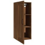 Armoire suspendue Chêne marron 35x34x90 cm Bois d'ingénierie – Image 5