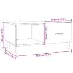 Table basse chêne fumé 89,5x50x40 cm bois d'ingénierie – Image 10