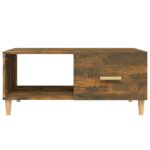 Table basse chêne fumé 89,5x50x40 cm bois d'ingénierie – Image 4