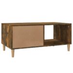 Table basse chêne fumé 89,5x50x40 cm bois d'ingénierie – Image 6
