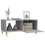 Table basse sonoma gris 89,5x50x40 cm bois d'ingénierie – Image 2