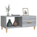 Table basse sonoma gris 89,5x50x40 cm bois d'ingénierie – Image 3