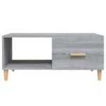 Table basse sonoma gris 89,5x50x40 cm bois d'ingénierie – Image 4