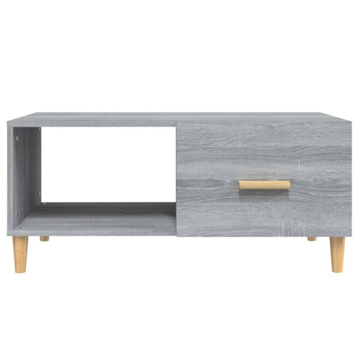 Table basse sonoma gris 89,5x50x40 cm bois d'ingénierie – Image 4
