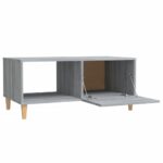 Table basse sonoma gris 89,5x50x40 cm bois d'ingénierie – Image 5