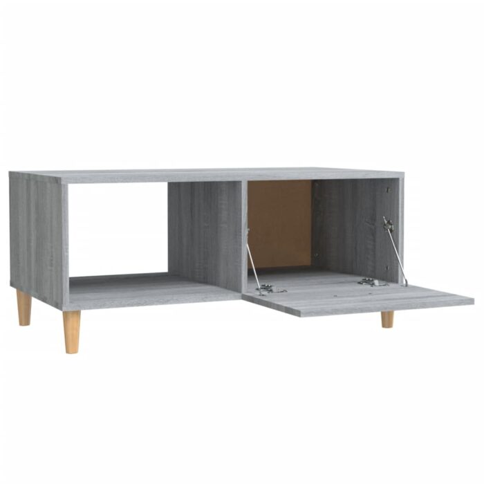 Table basse sonoma gris 89,5x50x40 cm bois d'ingénierie – Image 5