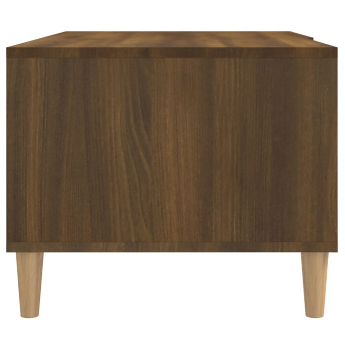 Table basse chêne marron 89,5x50x40 cm bois d'ingénierie – Image 7