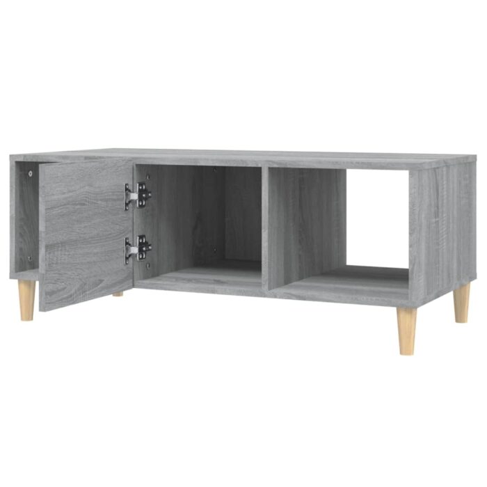 Table basse sonoma gris 102x50x40 cm bois d'ingénierie – Image 2