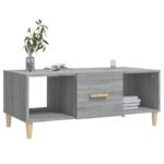 Table basse sonoma gris 102x50x40 cm bois d'ingénierie – Image 5