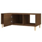 Table basse chêne marron 102x50x40 cm bois d'ingénierie – Image 2