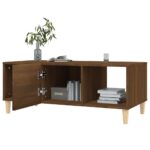 Table basse chêne marron 102x50x40 cm bois d'ingénierie – Image 6