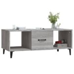 Table basse sonoma gris 102x50x40 cm bois d'ingénierie – Image 2