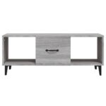 Table basse sonoma gris 102x50x40 cm bois d'ingénierie – Image 3