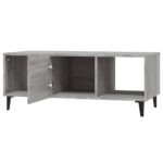 Table basse sonoma gris 102x50x40 cm bois d'ingénierie – Image 4