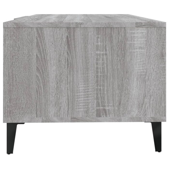 Table basse sonoma gris 102x50x40 cm bois d'ingénierie – Image 5