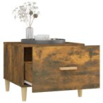 Table basse Chêne fumé 50x50x40 cm Bois d'ingénierie – Image 2