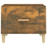 Table basse Chêne fumé 50x50x40 cm Bois d'ingénierie – Image 4