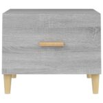 Table basse Sonoma gris 50x50x40 cm Bois d'ingénierie – Image 4