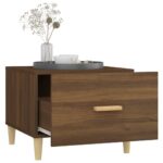 Table basse Chêne marron 50x50x40 cm Bois d'ingénierie – Image 2