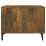Tables basses avec pieds en métal 2 pcs Chêne fumé 50x50x40 cm – Image 6