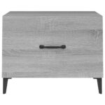 Tables basses avec pieds en métal 2 pcs Sonoma gris 50x50x40 cm – Image 5