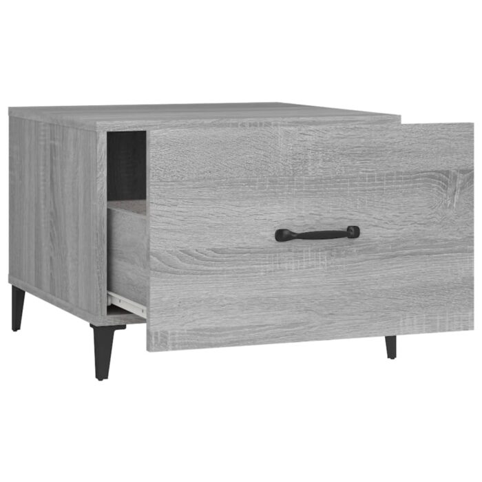 Tables basses avec pieds en métal 2 pcs Sonoma gris 50x50x40 cm – Image 7