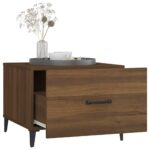 Table basse avec pieds en métal Chêne marron 50x50x40 cm – Image 3