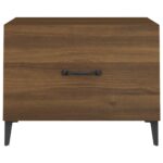Table basse avec pieds en métal Chêne marron 50x50x40 cm – Image 4