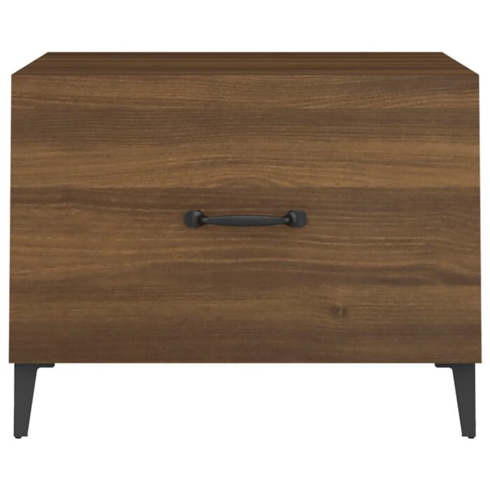 Table basse avec pieds en métal Chêne marron 50x50x40 cm – Image 4