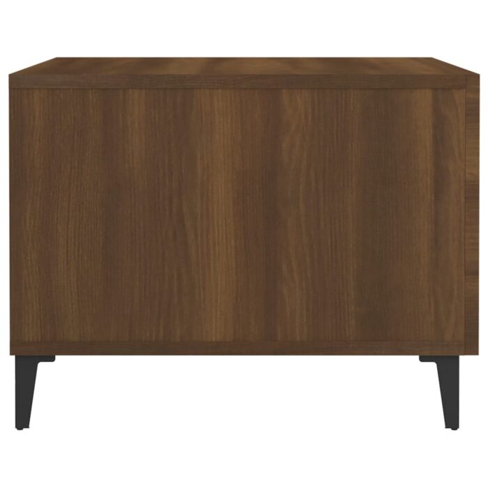 Table basse avec pieds en métal Chêne marron 50x50x40 cm – Image 5
