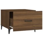 Table basse avec pieds en métal Chêne marron 50x50x40 cm – Image 6