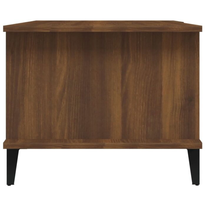 Table basse Chêne marron 90x50x40 cm Bois d'ingénierie – Image 2