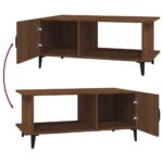 Table basse Chêne marron 90x50x40 cm Bois d'ingénierie – Image 3
