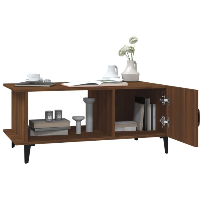 Table basse Chêne marron 90x50x40 cm Bois d'ingénierie – Image 4