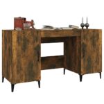 Bureau Chêne fumé 140x50x75 cm Bois d'ingénierie – Image 2
