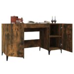 Bureau Chêne fumé 140x50x75 cm Bois d'ingénierie – Image 3
