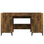 Bureau Chêne fumé 140x50x75 cm Bois d'ingénierie – Image 4