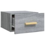 Tables de chevet murales 2 pcs sonoma gris 35x35x20 cm – Image 3