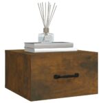 Tables de chevet murales 2 pcs Chêne fumé 35x35x20 cm – Image 2