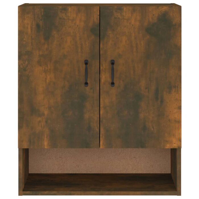 Armoire murale Chêne fumé 60x31x70 cm Bois d'ingénierie – Image 3