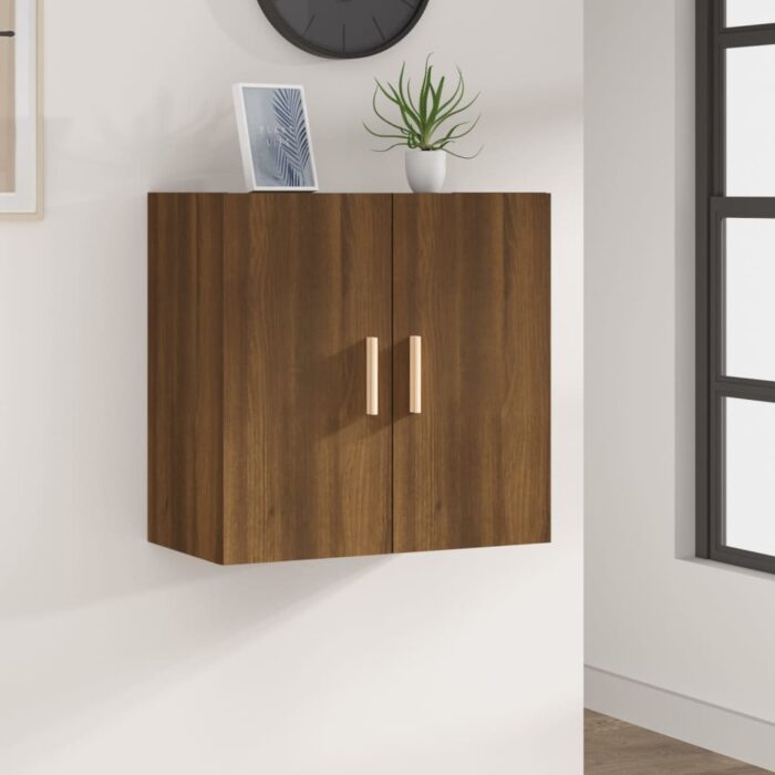 Armoire murale Chêne marron 60x30x60 cm Bois d'ingénierie – Image 1