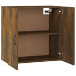 Armoire murale Chêne fumé 60x31x60 cm Bois d'ingénierie – Image 3