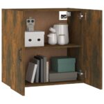 Armoire murale Chêne fumé 60x31x60 cm Bois d'ingénierie – Image 5