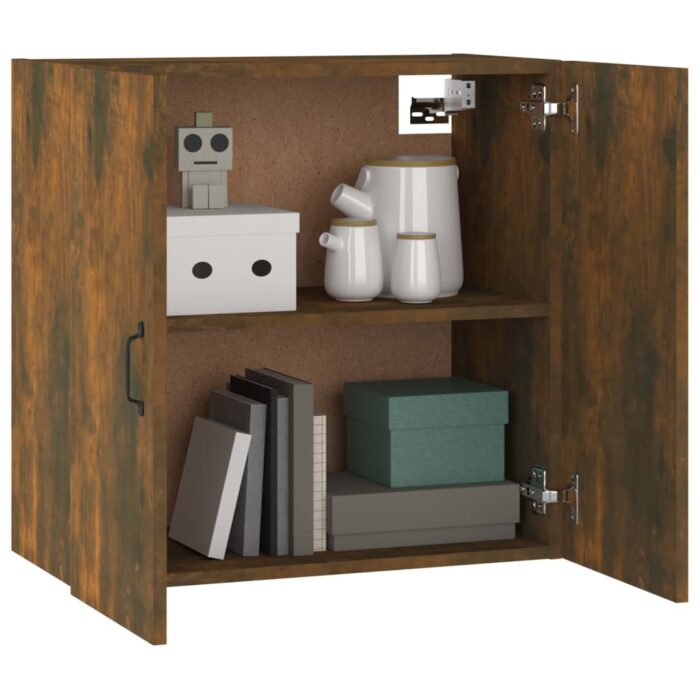 Armoire murale Chêne fumé 60x31x60 cm Bois d'ingénierie – Image 5