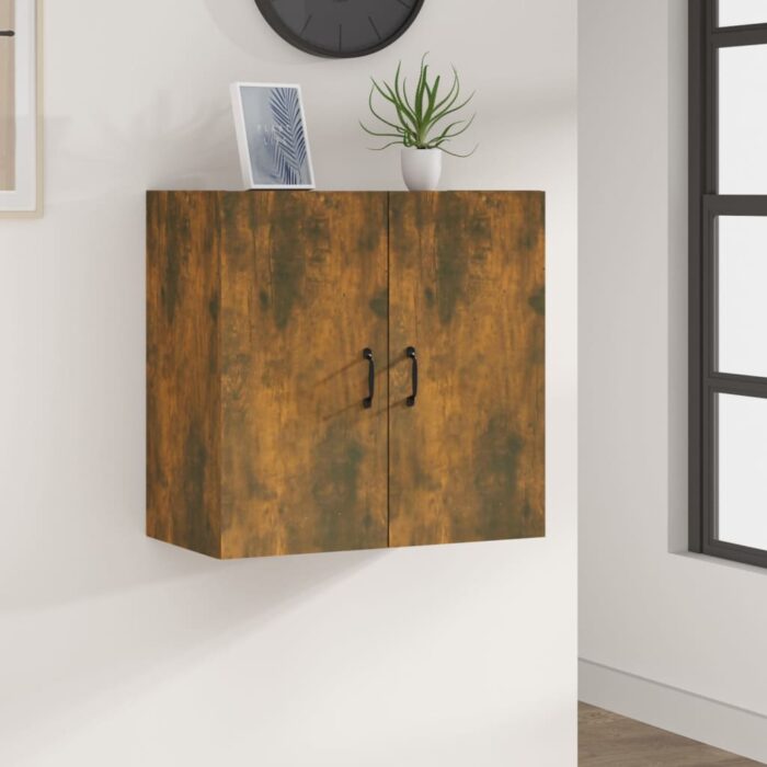 Armoire murale Chêne fumé 60x31x60 cm Bois d'ingénierie – Image 1