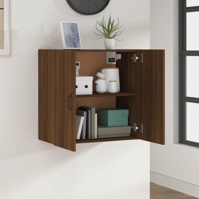 Armoire murale Chêne marron 60x31x60 cm Bois d'ingénierie – Image 6