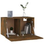 Armoire murale Chêne fumé 60x36,5x35 cm Bois d'ingénierie – Image 2