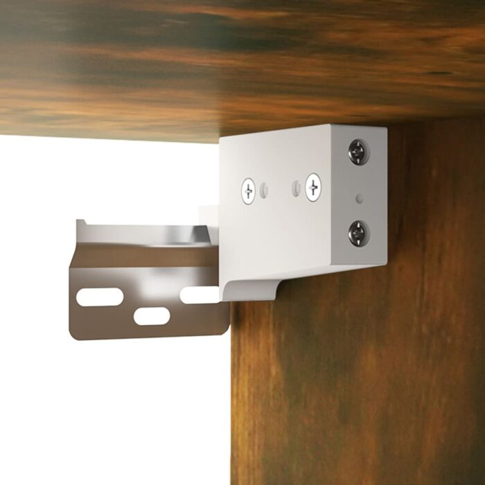 Armoire à miroir avec LED Chêne fumé 91x15x76,5 cm – Image 8
