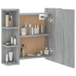 Armoire à miroir avec LED Sonoma gris 70x16,5x60 cm – Image 5