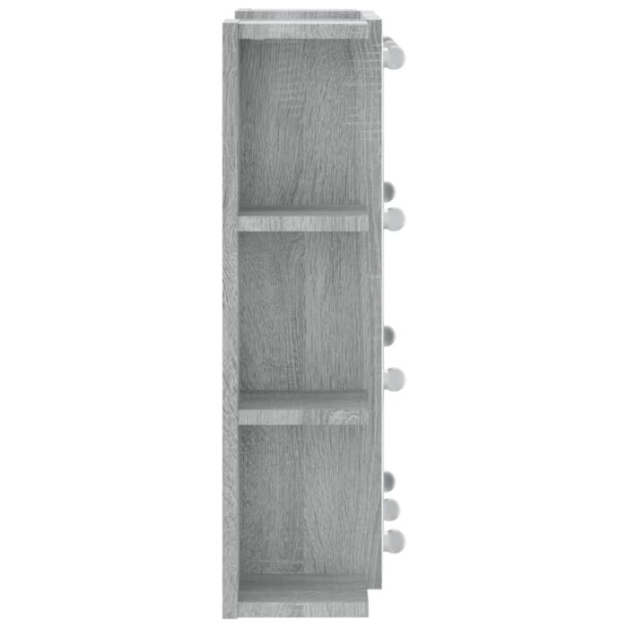 Armoire à miroir avec LED Sonoma gris 70x16,5x60 cm – Image 7